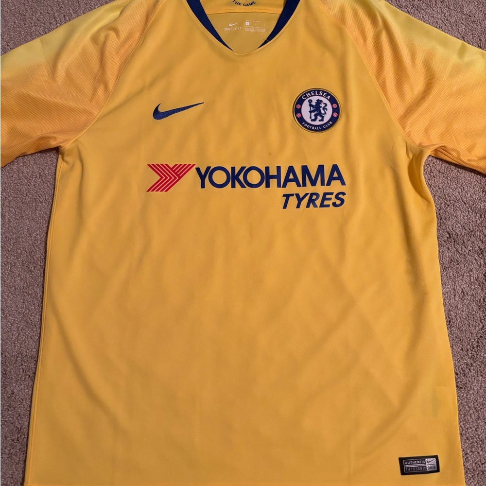 Nike Yellow and Blue Football Jersey